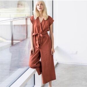 notPERFECTLINEN Margret Wrap 100%
Linen Jumpsuit Size Small